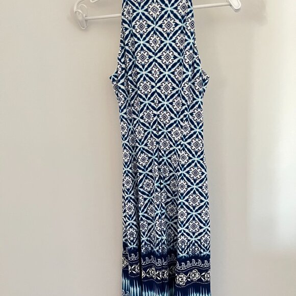 London Times dress, blue and white, size 4 - Picture 2 of 3